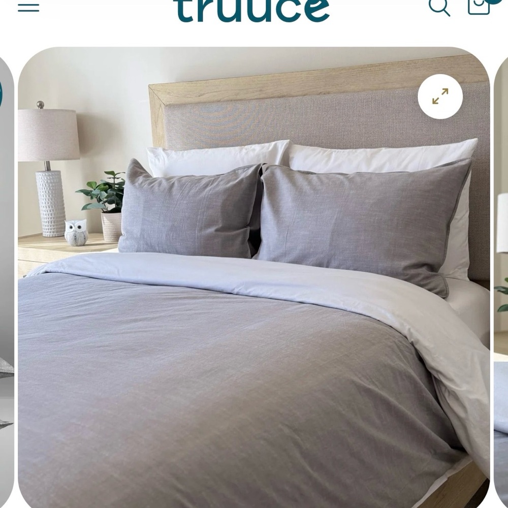 Gray and White Bedding Set by Truuce